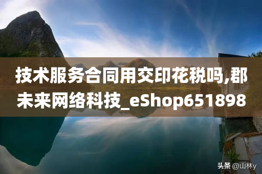 技术服务合同用交印花税吗,郡未来网络科技_eShop651898