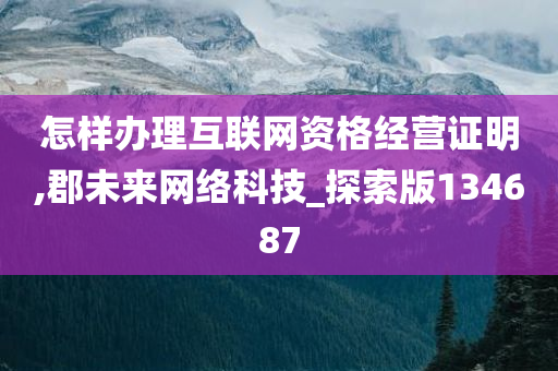 怎样办理互联网资格经营证明,郡未来网络科技_探索版134687