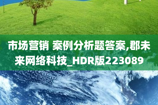 市场营销 案例分析题答案,郡未来网络科技_HDR版223089