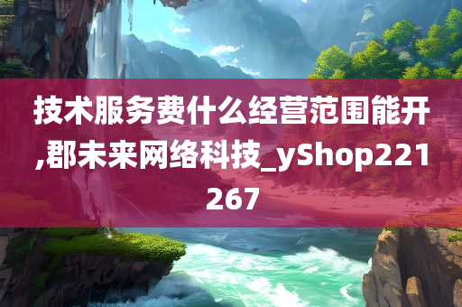 技术服务费什么经营范围能开,郡未来网络科技_yShop221267