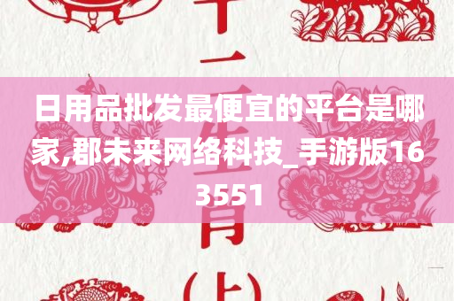 日用品批发最便宜的平台是哪家,郡未来网络科技_手游版163551