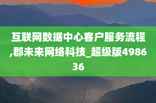 互联网数据中心客户服务流程,郡未来网络科技_超级版498636