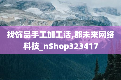 找饰品手工加工活,郡未来网络科技_nShop323417