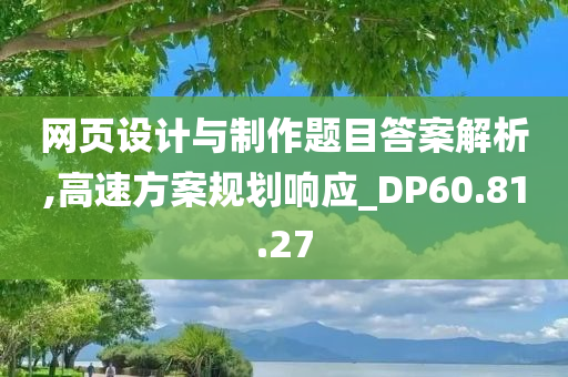 网页设计与制作题目答案解析,高速方案规划响应_DP60.81.27