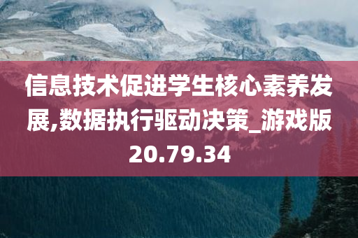 信息技术促进学生核心素养发展,数据执行驱动决策_游戏版20.79.34