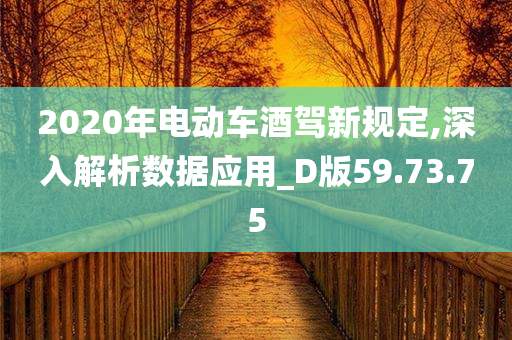 2020年电动车酒驾新规定,深入解析数据应用_D版59.73.75