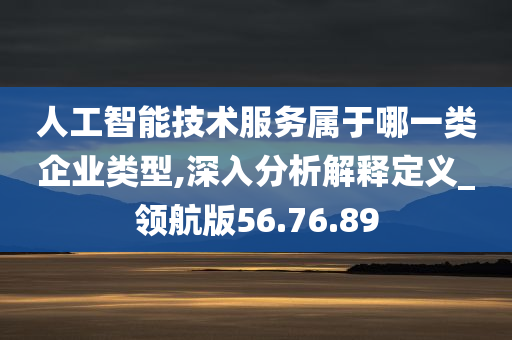 人工智能技术服务属于哪一类企业类型,深入分析解释定义_领航版56.76.89