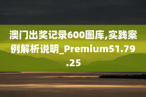 澳门出奖记录600图库,实践案例解析说明_Premium51.79.25