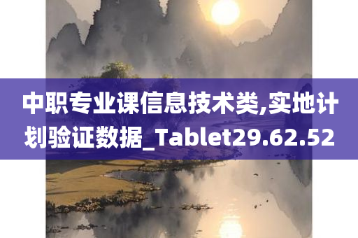 中职专业课信息技术类,实地计划验证数据_Tablet29.62.52