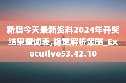 新澳今天最新资料2024年开奖结果查询表,稳定解析策略_Executive53.42.10