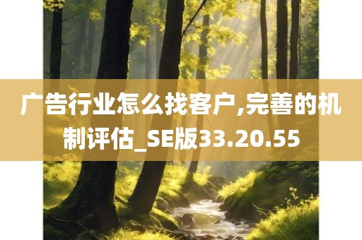 广告行业怎么找客户,完善的机制评估_SE版33.20.55