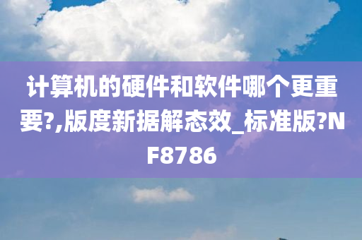 计算机的硬件和软件哪个更重要?,版度新据解态效_标准版?NF8786